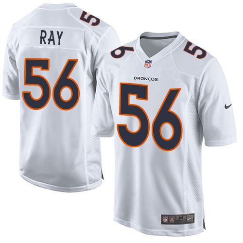 Nike Broncos #56 Shane Ray White Men's Stitched NFL Game Event Jersey - Click Image to Close